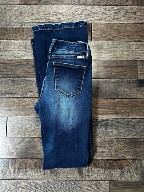 KanCan Dark Blue Bootcut Jeans with Faded Detail